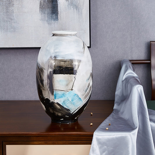 Monochrome Geometry Ceramic Vase