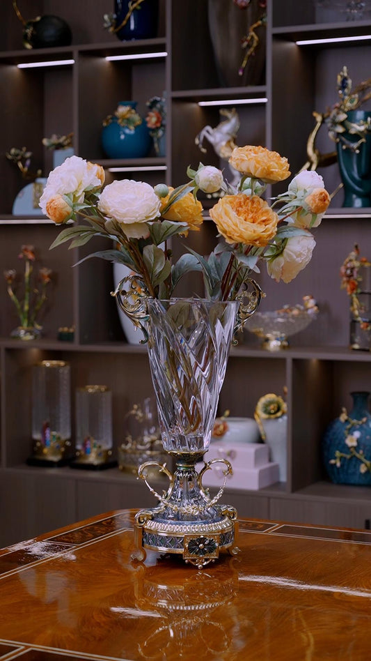 Imperial Emerald Crown Crystal Vase