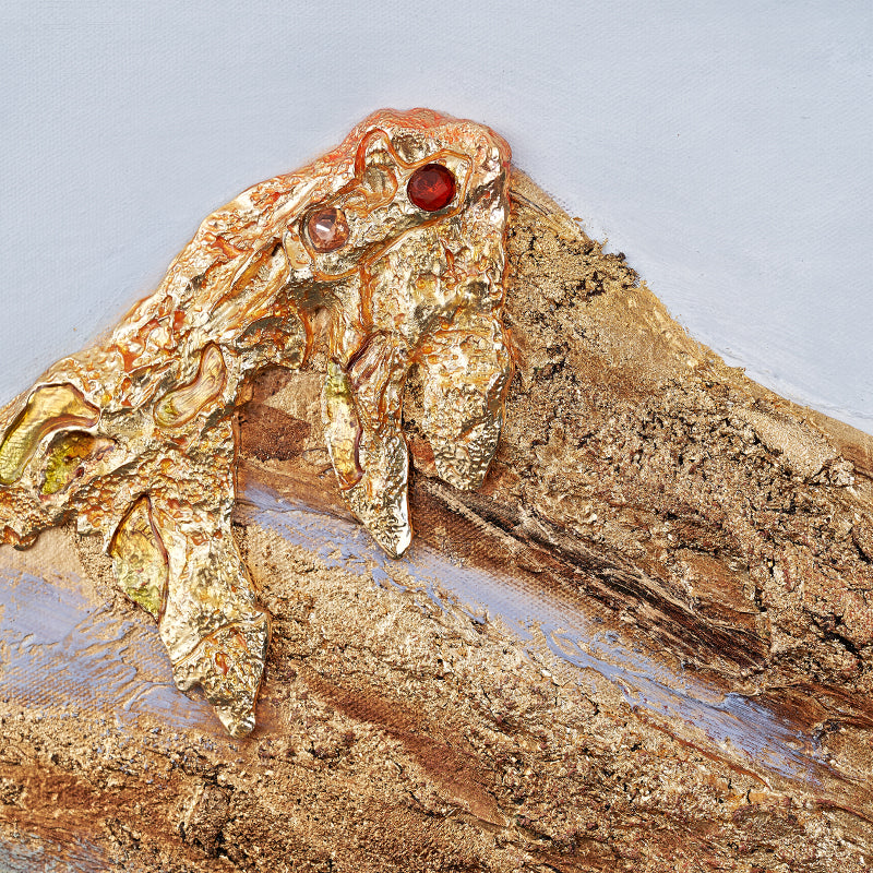 Gilded Majesty "Jeweled Peaks" Relief Art