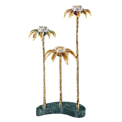 شمعدان ترينيتي المذهب بالزهور