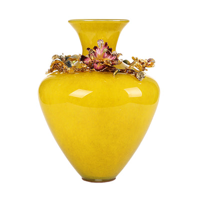 Solar Radiance "Jeweled Orchid" Artisan Vase