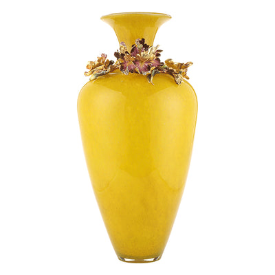 Solar Radiance "Jeweled Orchid" Artisan Vase