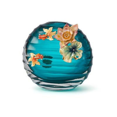 Teal Serenity Lotus Sphere