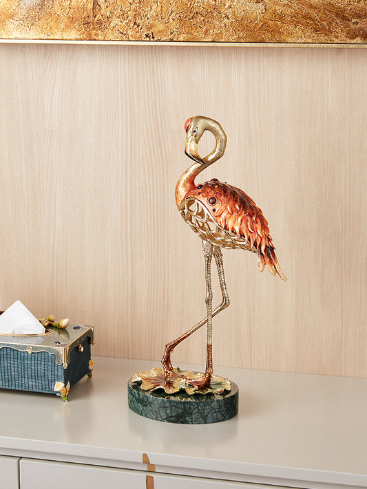Imperial Flamingo Elegance Gilded Pair