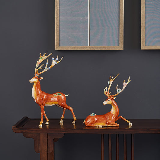 Radiant Amber Blossom Stag