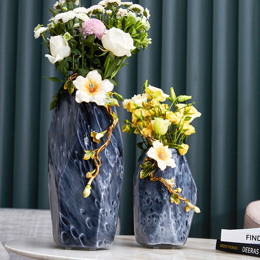 Midnight Waves Glass Vase