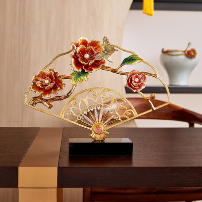 Imperial Golden Filigree "Royal Blossom" Fan