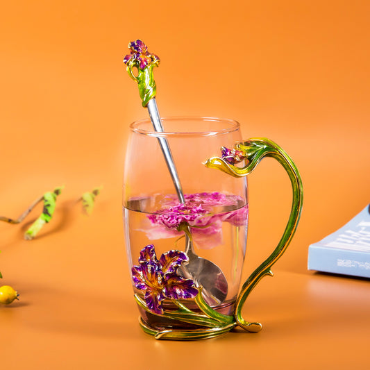 Meadow Bloom Glass Tea Cup