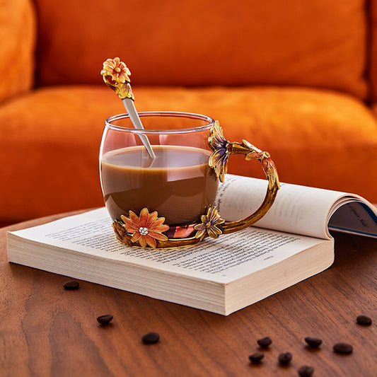 Daisy Meadow Glass Tea Cup