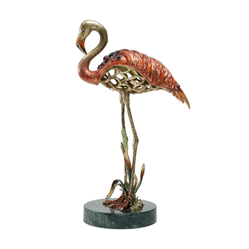 Gilded Flamingo Grace Artisan Sculpture
