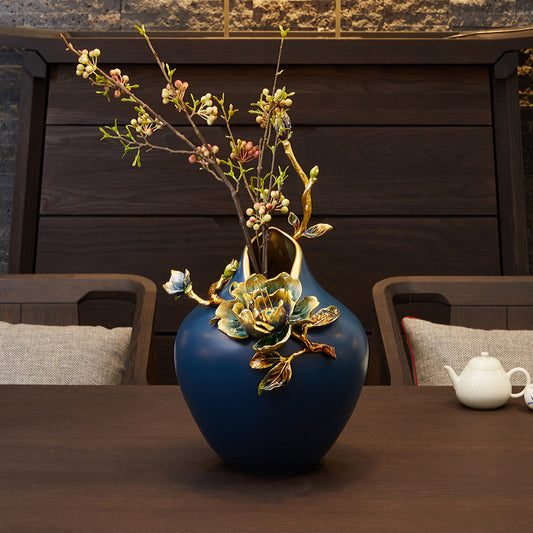 مزهرية سماوية زرقاء فخمة