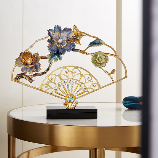 مروحة مرصعة بالجواهر الإمبراطورية "همس الأزهار"