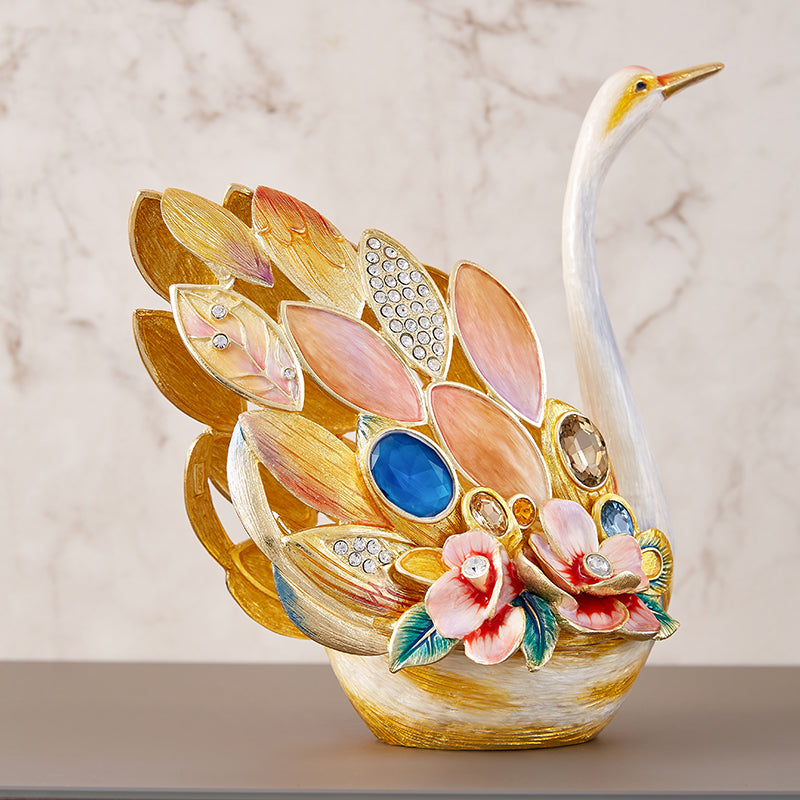 Eternal Grace Jeweled Swan Duo