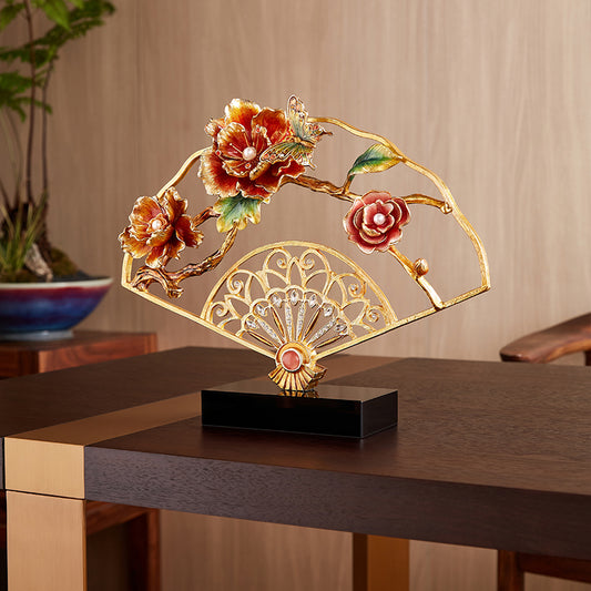 Imperial Golden Filigree "Royal Blossom" Fan