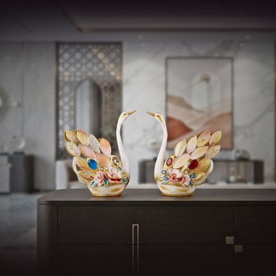 Eternal Grace Jeweled Swan Duo