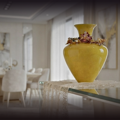 Solar Radiance "Jeweled Orchid" Artisan Vase