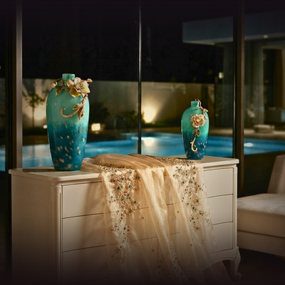 Emerald Tide "Spring Whisper" Art Vase