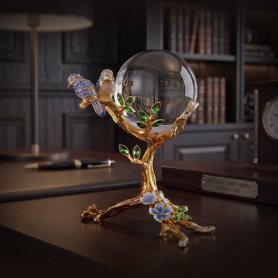 Gilded Azure Oracle Sphere