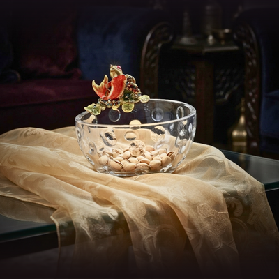 Golden Koi Crystal Ripple Bowl