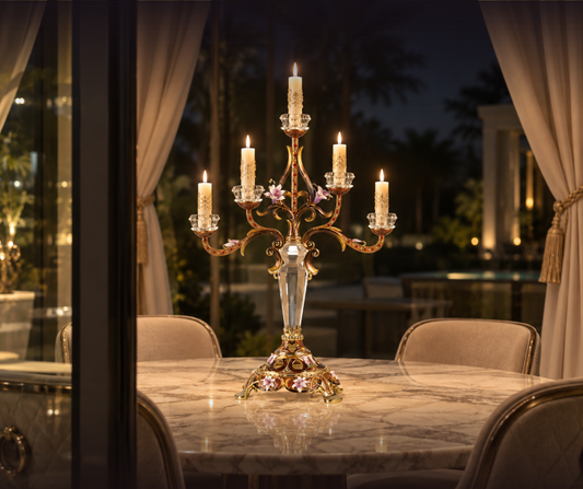 Imperial Amethyst Blossom Candelabra