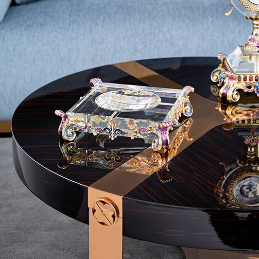 طبق كريستال باروكي من الجمشت الإمبراطوري