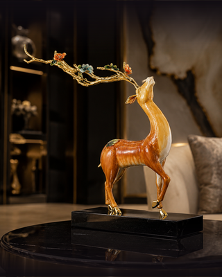 The "Sylva" Blooming Antler Stag Sculpture