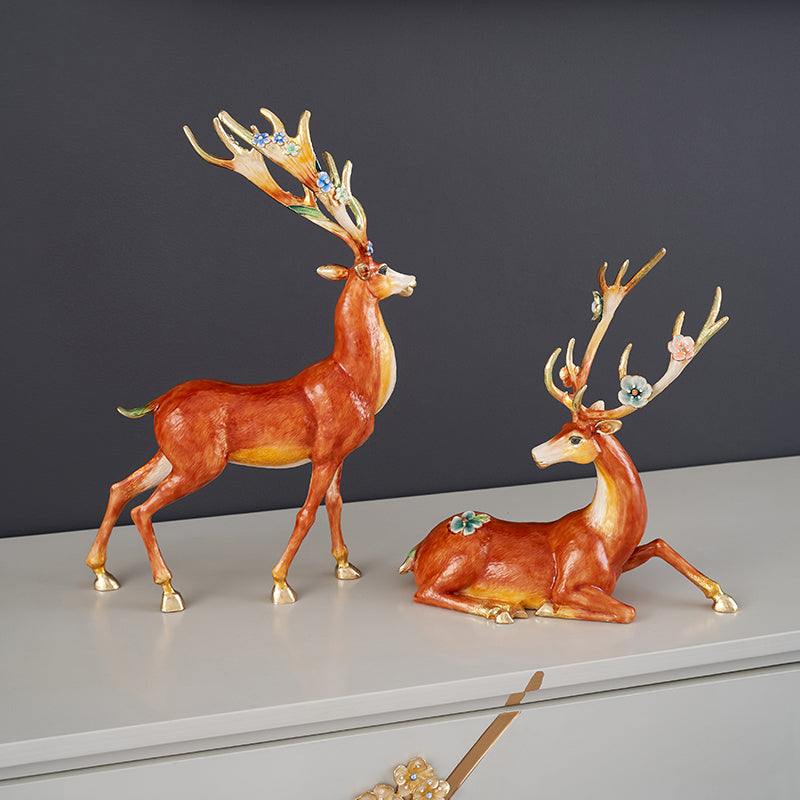 Radiant Amber Blossom Stag