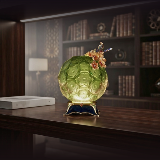 Emerald Frost "Jeweled Meadow" Orb Vase