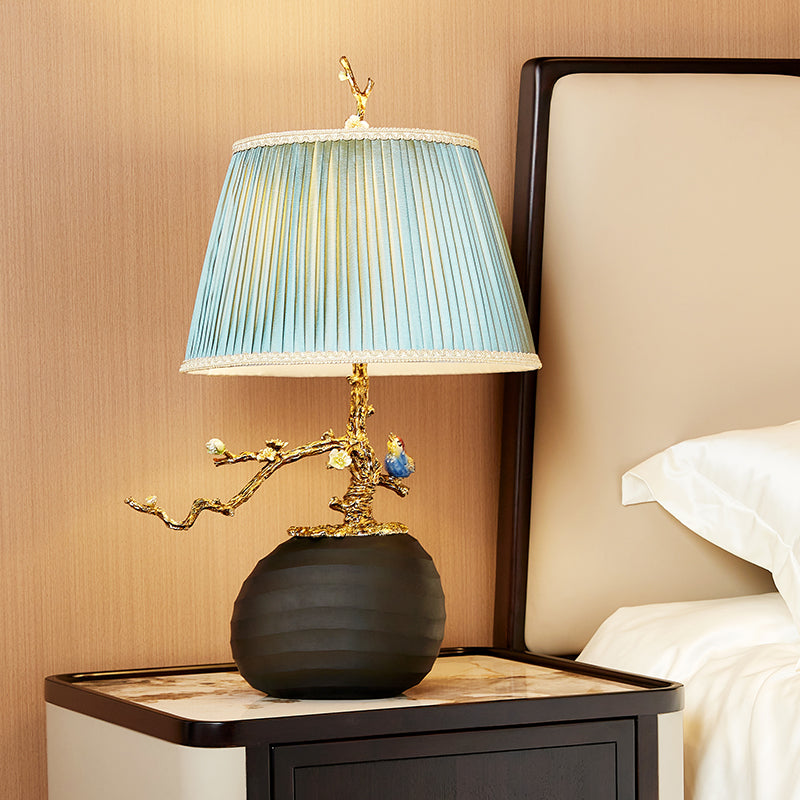 Midnight Sage Songbird Lamp