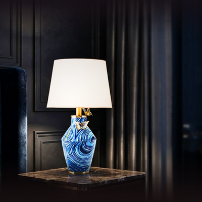 Sapphire Wing Marble Lamp