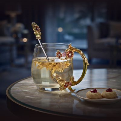 Golden Rose Garden Tea Cup