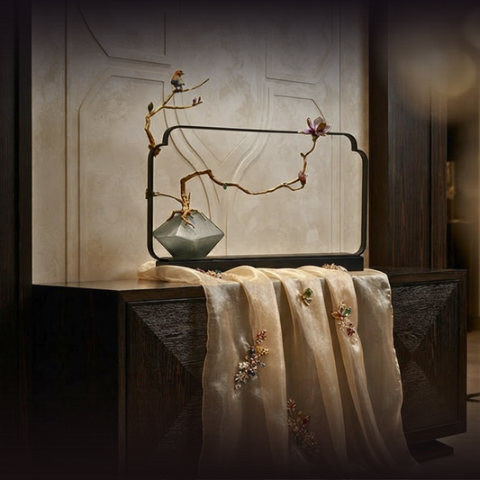 Zen Harmony Framed Songbird Sculpture