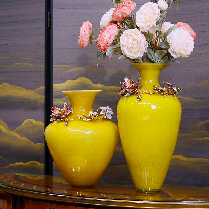 Solar Radiance "Jeweled Orchid" Artisan Vase