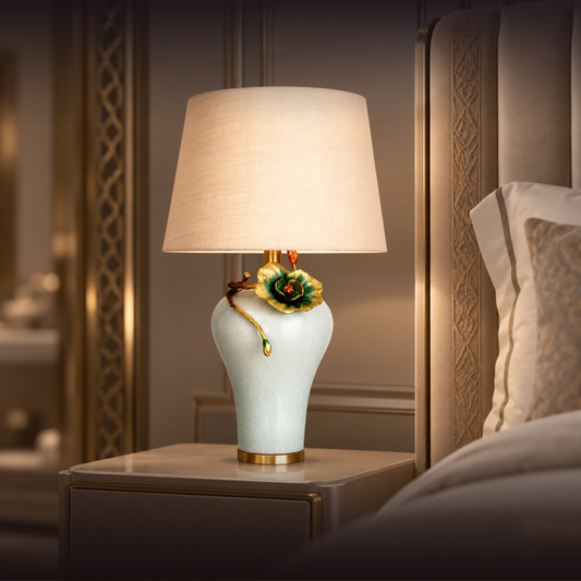 Emerald Petal Porcelain Luminaire