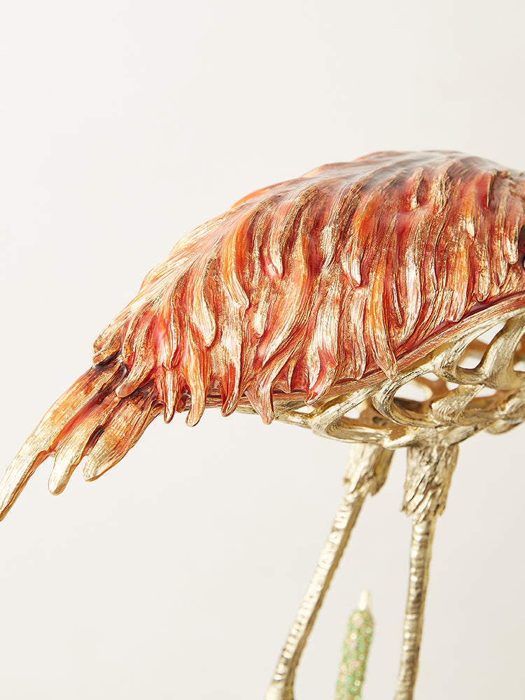 Imperial Flamingo Elegance Gilded Pair