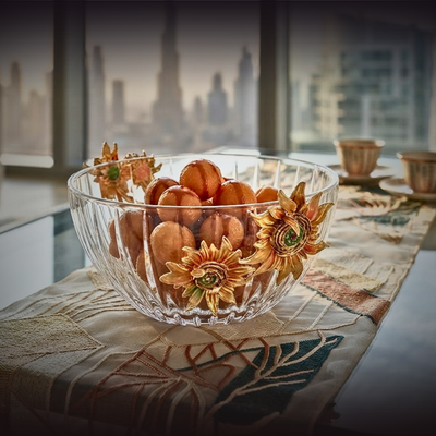 Golden Sunflower Radiance Crystal Bowl