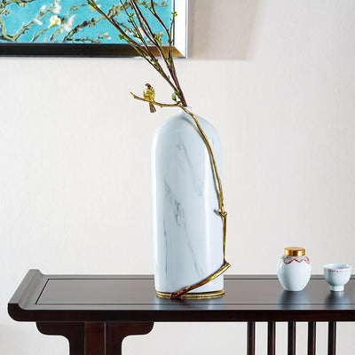 The "Horizon" Gilded Bird Bud Vase
