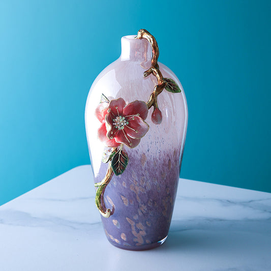 Twilight Bloom Glass Vase