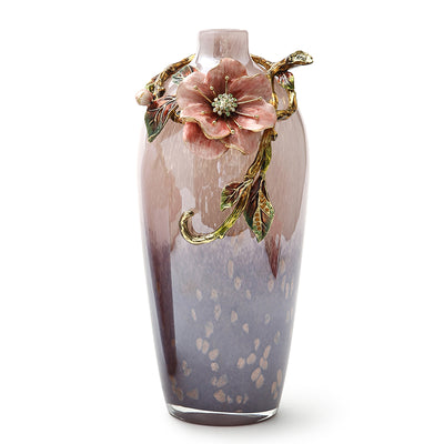 مزهرية زجاجية من زهرة الشفق