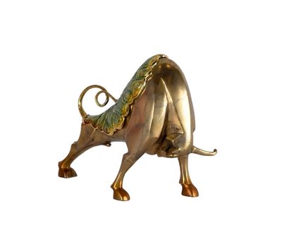 Gilded Bull of Power Ornament V1