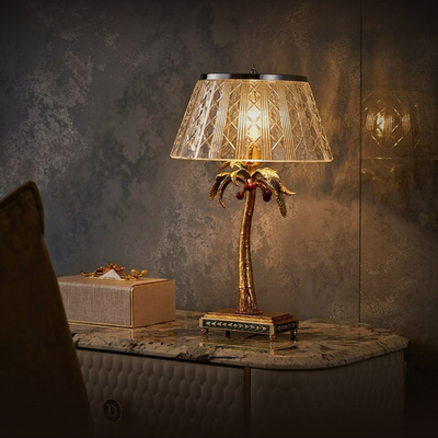 Gilded Palm Crystal Luminaire