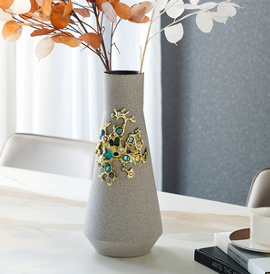 Dove Gray Ceramic Vase