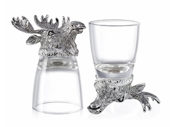 Silver Elk Shot Glass