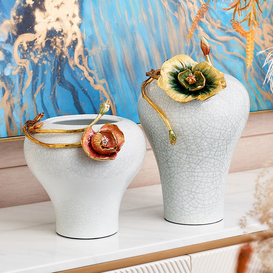 ملاذ بورسلين زهرة الفاوانيا المتوردة