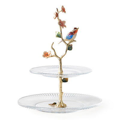 حامل الطيور المغردة الذهبية متعدد الطبقات