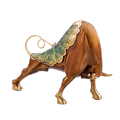 Nature-Born Bronze Bull Ornament