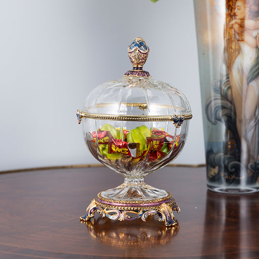 Imperial Crown Jeweled Candy Jar