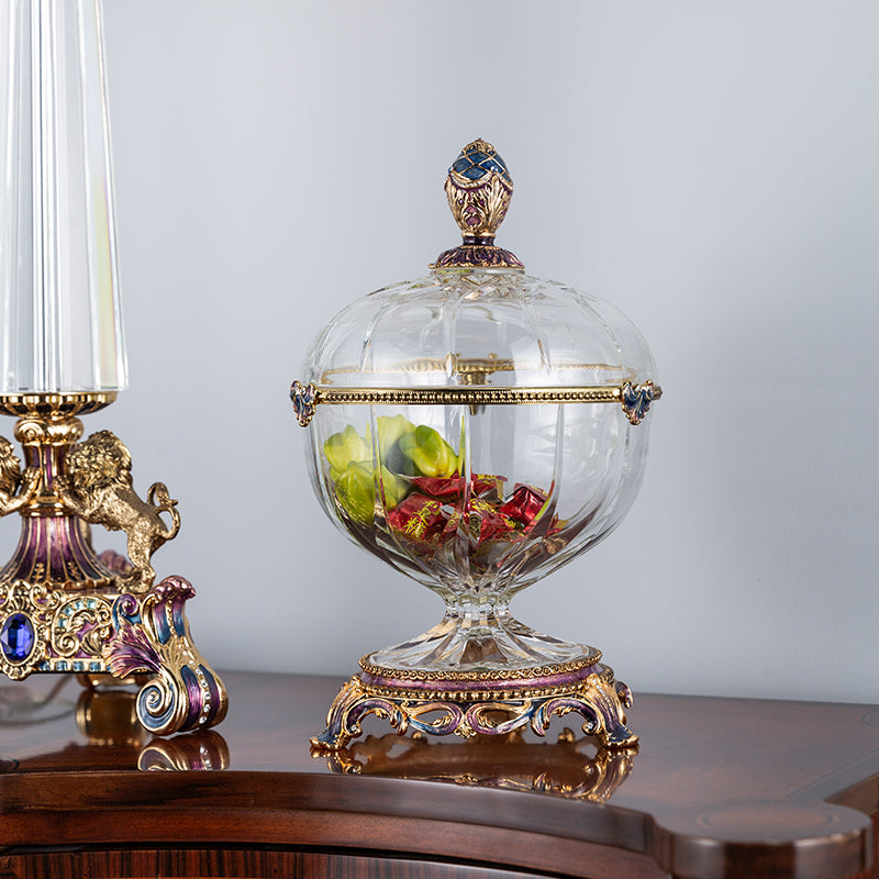 Imperial Crown Jeweled Candy Jar