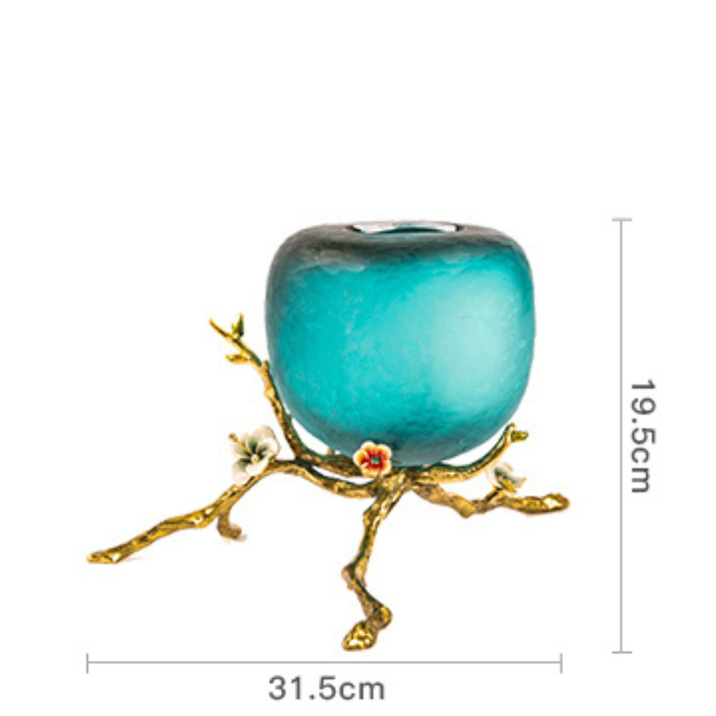 Emerald Sanctuary "Golden Root" Pedestal Vase