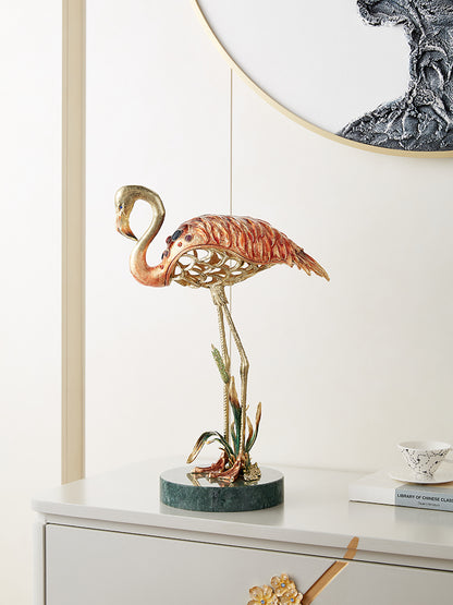 Imperial Flamingo Elegance Gilded Pair